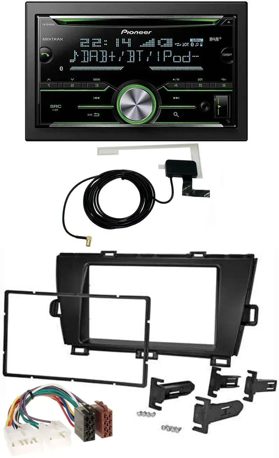 Автомагнитола для Toyota Prius (2009–2012) Pioneer 2DIN, CD/USB/MP3, Bluetooth, DAB