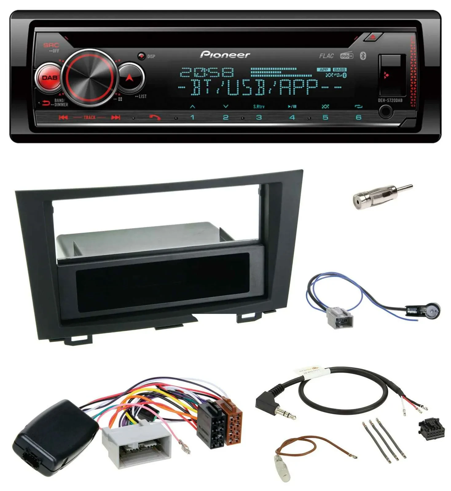 Pioneer Lenkrad DAB CD Bluetooth USB Autoradio für Honda CRV (2006-2012)