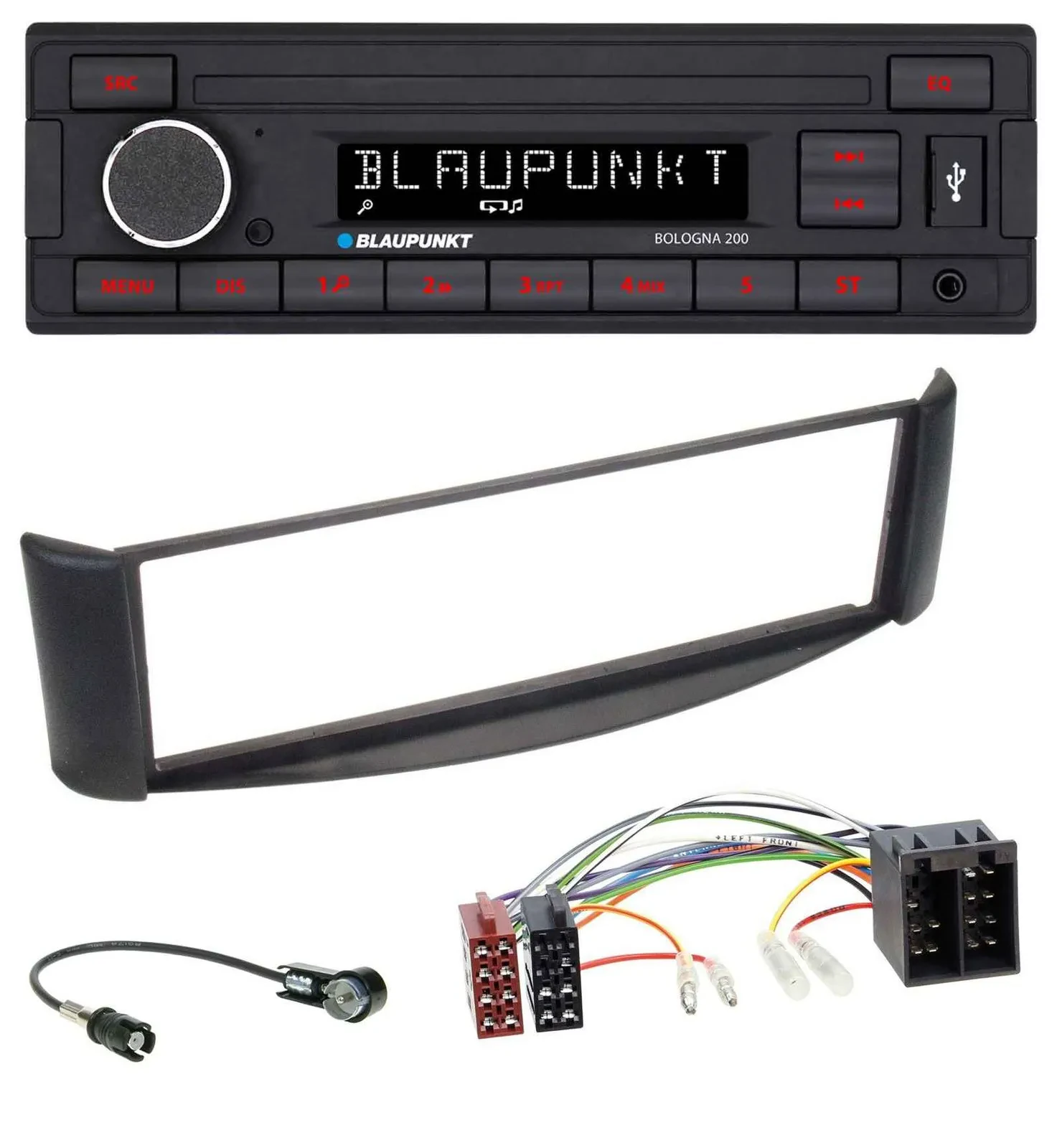 Blaupunkt MP3 AUX USB 1DIN Autoradio für Smart ForTwo (1998-2007)