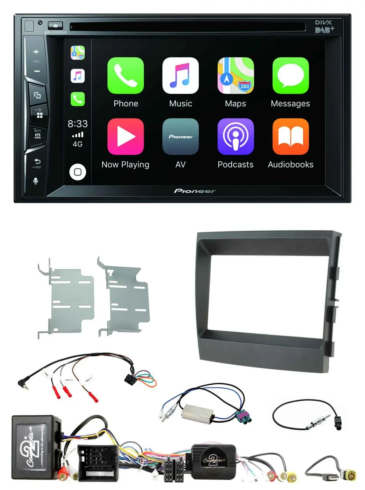 Pioneer Lenkrad USB DVD Bluetooth DAB 2DIN Autoradio für Porsche Panamera MOST-S
