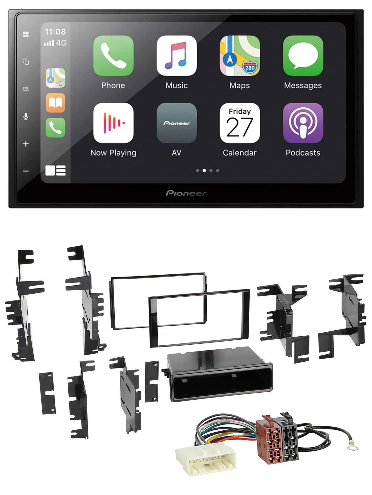 Pioneer MP3 Bluetooth DAB 2DIN USB Autoradio für Nissan Cube ab 09 Frontier ab 1