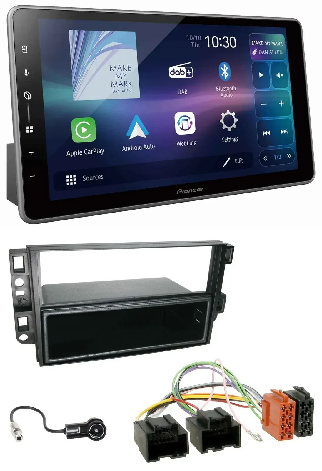 Автомагнитола для Chevrolet Aveo/Epica/Captiva (2006–2011) Pioneer Bluetooth, USB, DAB, MP3