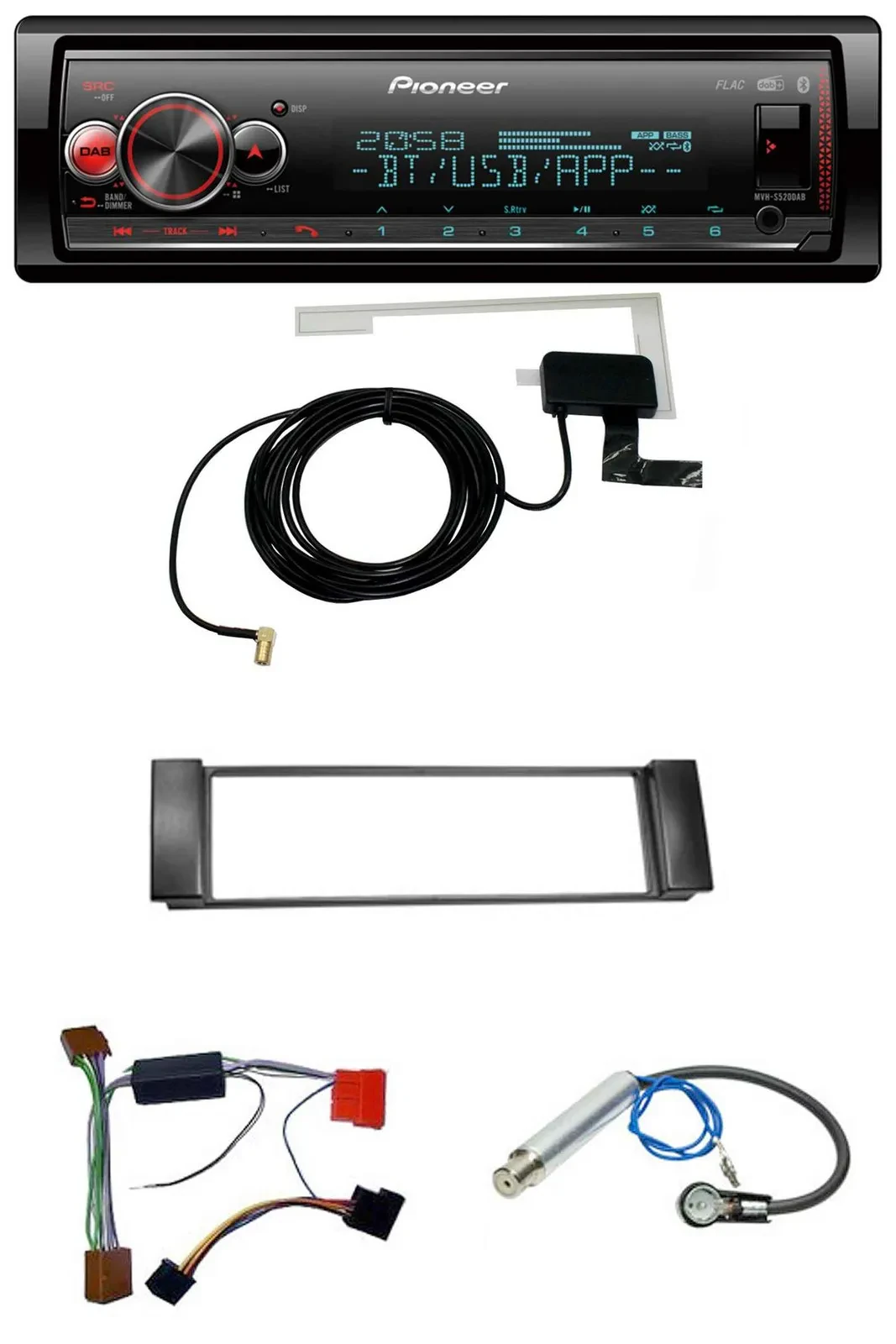 Автомагнитола для Audi A3 8L 00–03, A6 C5 00–04 Pioneer Bluetooth DAB USB MP3