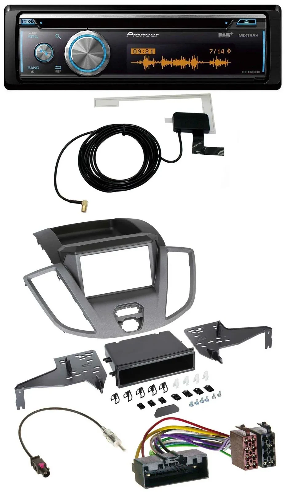 Pioneer Bluetooth DAB MP3 USB CD Autoradio für Ford Transit V363 (2014-2018)