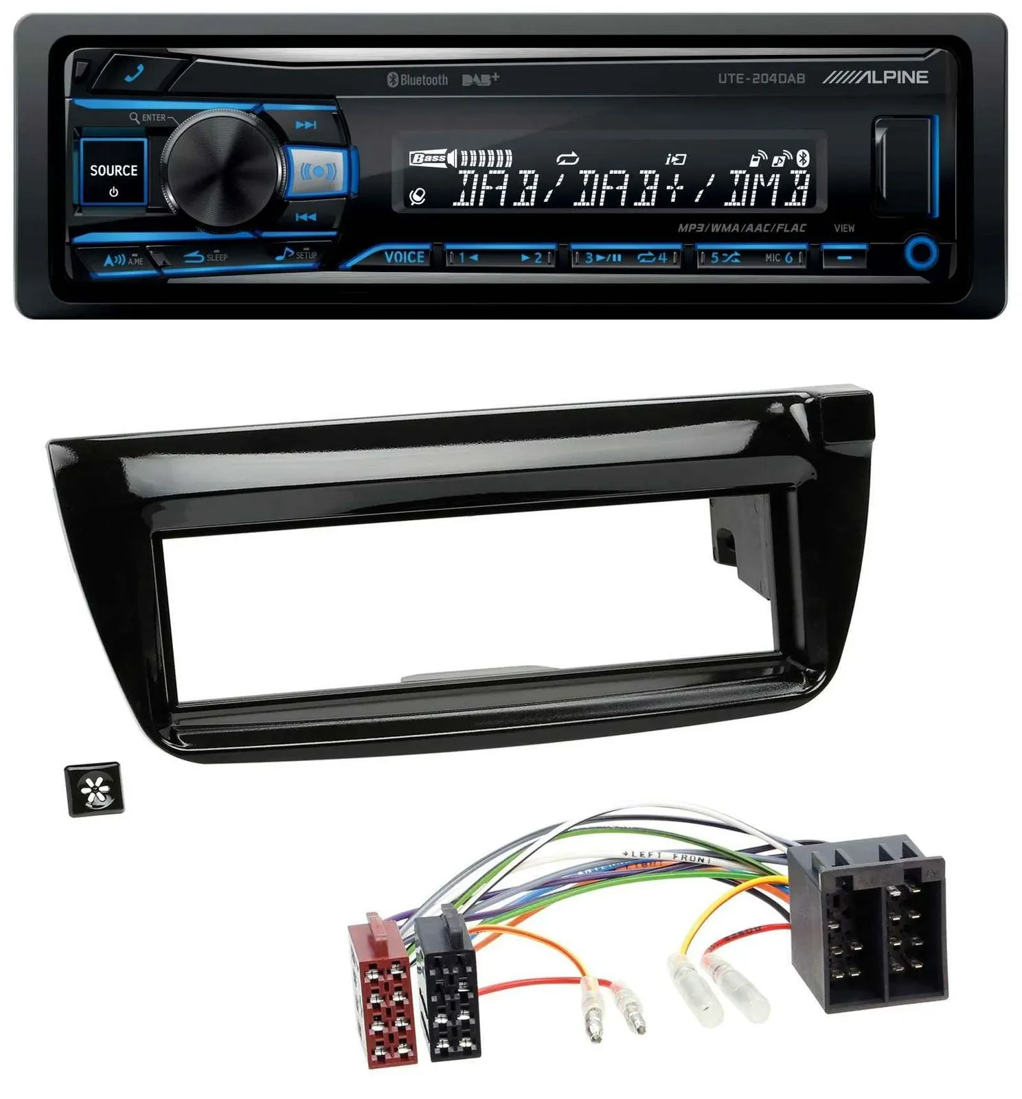Alpine USB Bluetooth DAB MP3 Autoradio für Opel Combo ab 11 Fiat Doblo 12-15