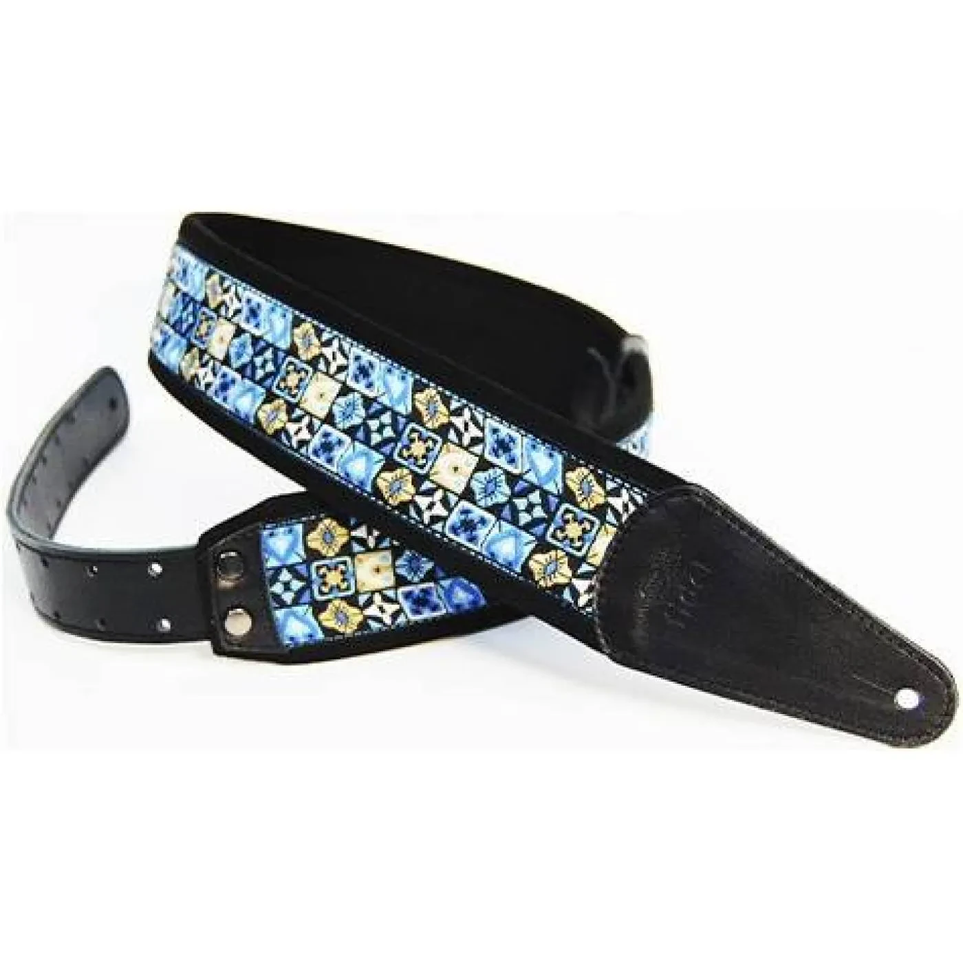 Ремень для гитары Fidel FL22013E Ergo Blue Square Ornament