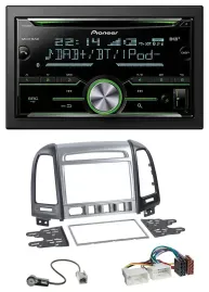 Pioneer Bluetooth MP3 DAB 2DIN USB CD Autoradio für Hyundai Santa Fe 4 Schalter