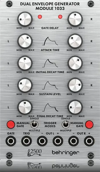 Модульный студийный синтезатор Behringer DUAL ENVELOPE GENERATOR MODULE 1033