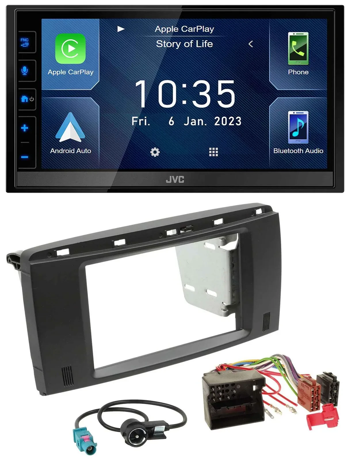 JVC DAB Bluetooth MP3 USB 2DIN Autoradio für Mercedes R-Klasse 2006-2012