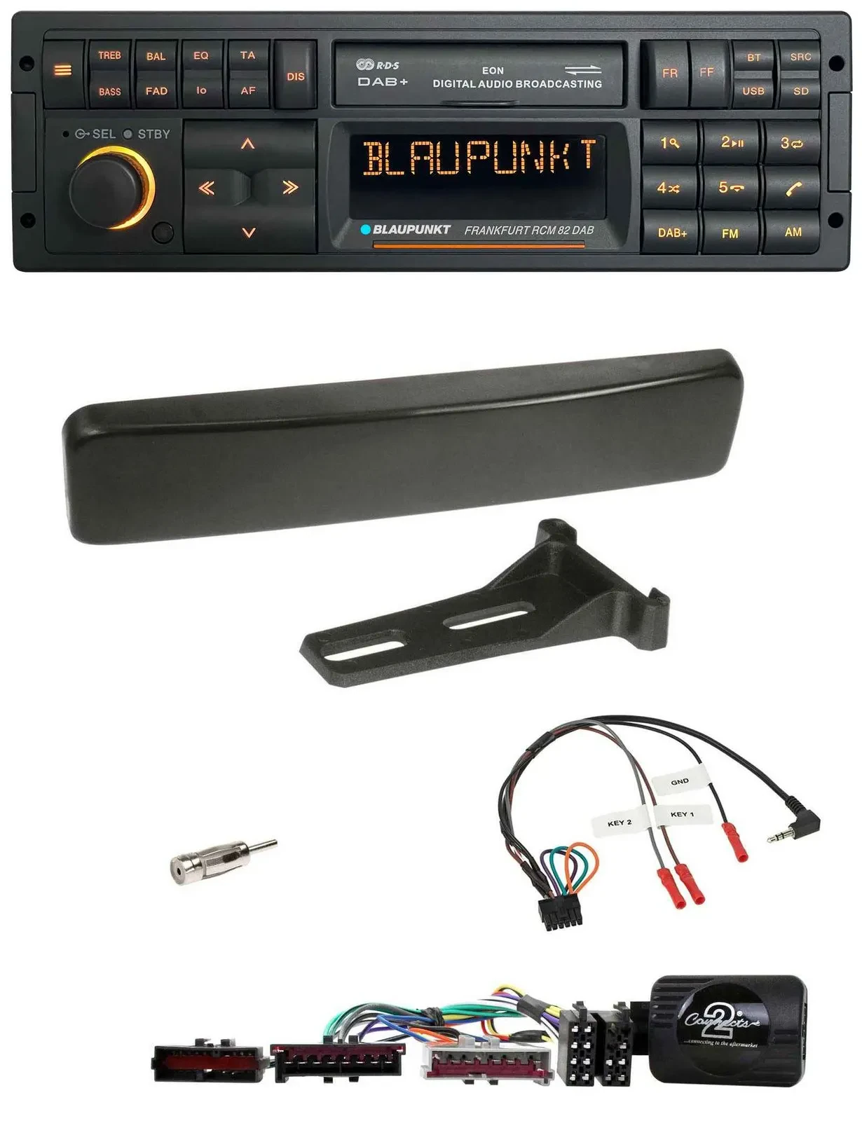Blaupunkt USB DAB SD Lenkrad Bluetooth Autoradio für Ford Focus Mondeo schwarz