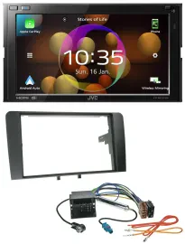 JVC DAB MP3 2DIN Bluetooth USB Autoradio für Audi A3 03-12 8P Quadlock