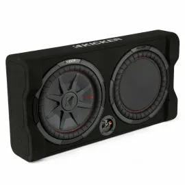 Kicker 48TRTP122 12" Shallow-mount Car Subwoofer Enclosure and Passive Radiator