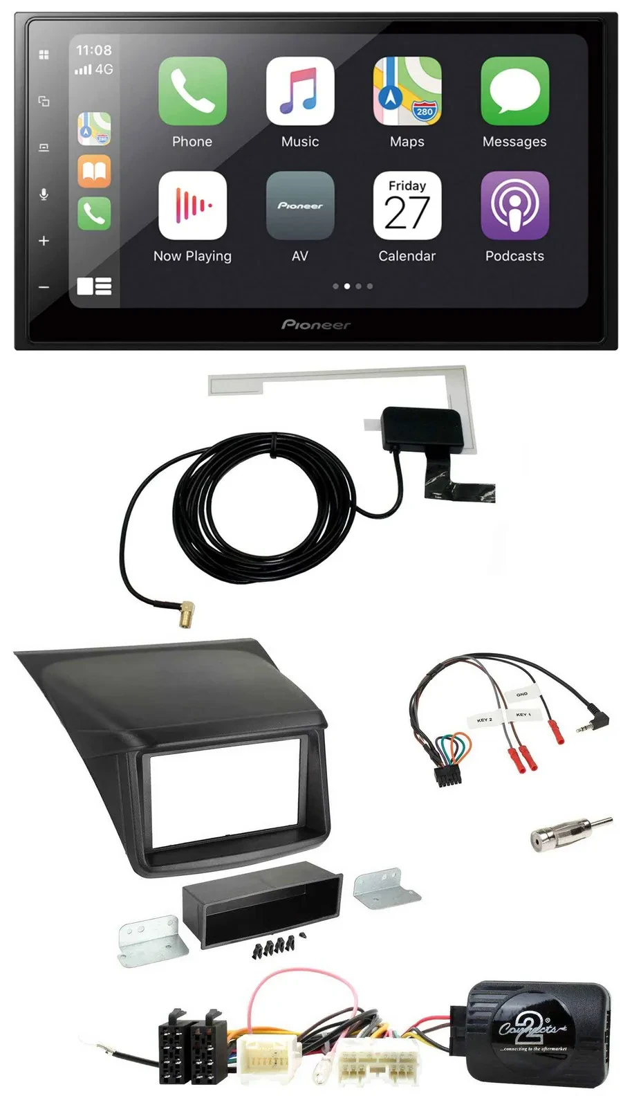 Автомагнитола для Mitsubishi L200 2010–2015 Pioneer 2DIN USB Bluetooth DAB