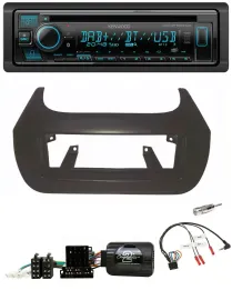 Автомагнитола Kenwood CD Bluetooth DAB USB для Citroen Nemo/Fiat Fiorino, совместимая с кнопками на руле
