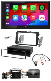 JVC Bluetooth 2DIN Lenkrad DAB USB Autoradio für Opel Vivaro 2011-2015