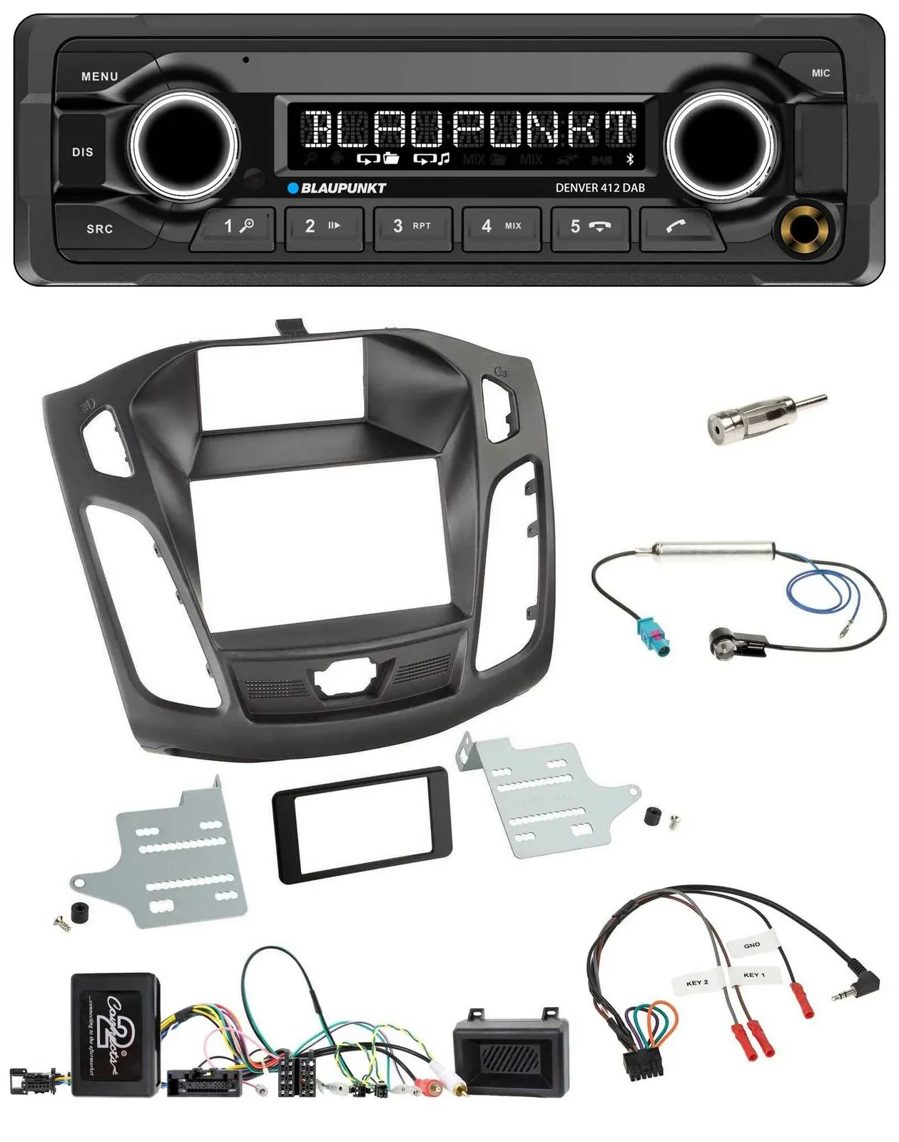 Blaupunkt Bluetooth DAB Lenkrad USB Autoradio für Ford Focus DYB 2011-2014