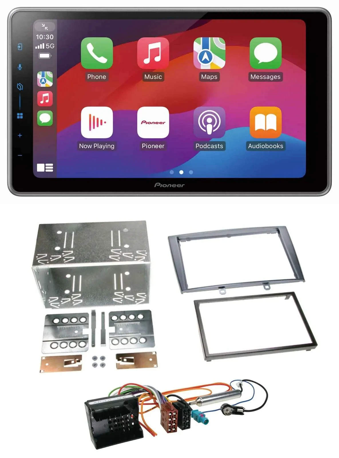 Pioneer MP3 USB DAB Bluetooth 2DIN Autoradio für Peugeot 308 07-09 silber