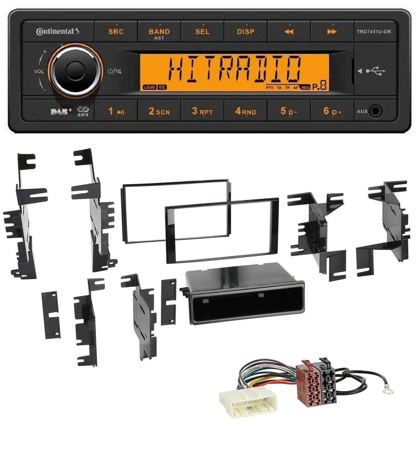 Continental 1DIN DAB MP3 AUX USB Autoradio für Nissan Cube ab 09 Frontier ab 13