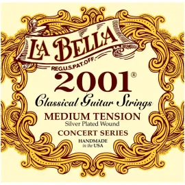 Струны для классической гитары La Bella 2001 Medium Nylon Silver Medium Tention (24 комплекта)