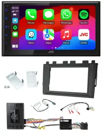 JVC Bluetooth USB Lenkrad 2DIN DAB Autoradio für VW Polo ab 2018 MIB II Infoadap