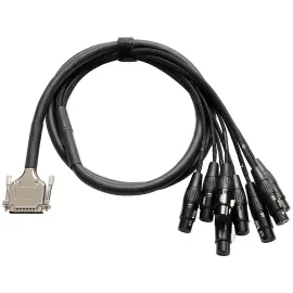 Микрофонный кабель Warm Audio Premier Prem-DB25-XLRf-6' 8-канальный, DB25 (M) – 8 x XLR (F), 6 ft, черный