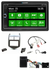 Blaupunkt Bluetooth 2DIN Lenkrad DAB USB TMC Navigation für Chevrolet Aveo ab 11