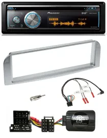 Автомагнитола для Alfa 147/GT Pioneer DAB USB CD Bluetooth серебристо-серая