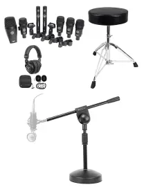 Набор инструментальных микрофонов для ударных AKG Drum Set Session I (набор, 7 шт.) со стулом, стойкой и наушниками