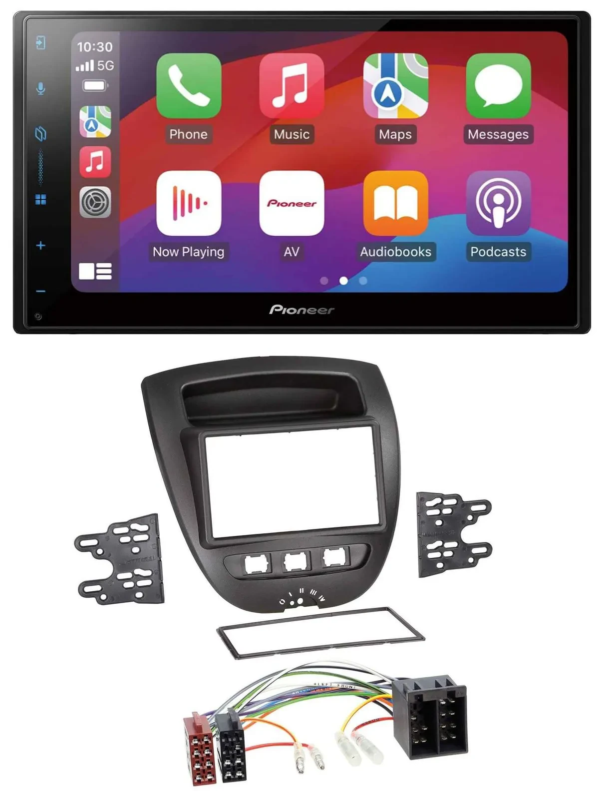 Pioneer DAB USB MP3 Bluetooth 2DIN Autoradio für Citroen C1 Toyota Aygo Peugeot