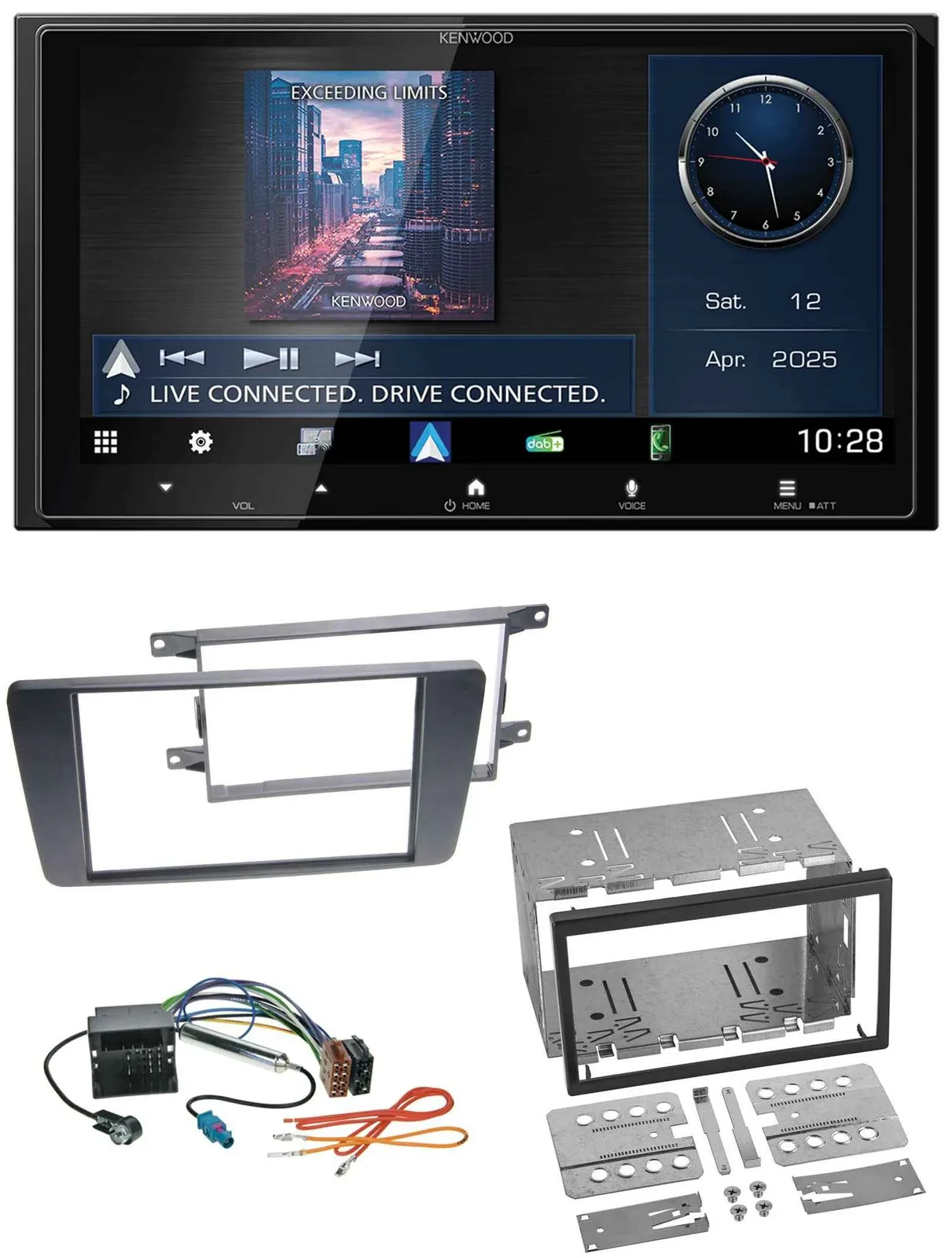 Kenwood Bluetooth 2DIN USB DAB MP3 Autoradio für Skoda Octavia 04-13 Scout 06-12