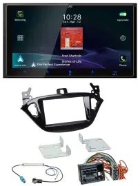 Автомагнитола JVC 2DIN, Bluetooth, DAB, USB, MP3 для Opel Adam (с 2013) и Corsa E (с 2015)