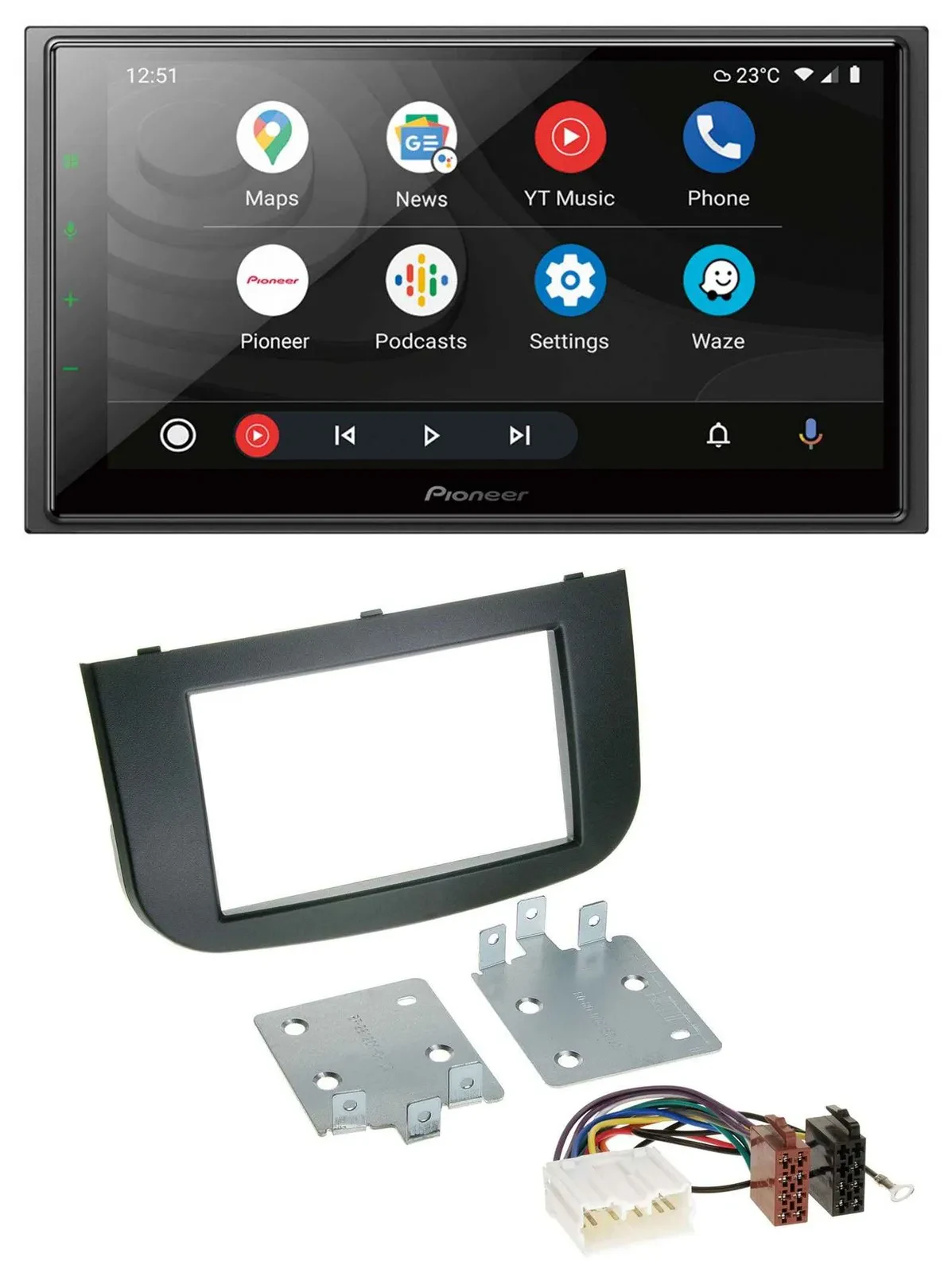 Автомагнитола Pioneer 2-DIN, DAB, Bluetooth, USB, MP3 для Mitsubishi Colt 2008–2012