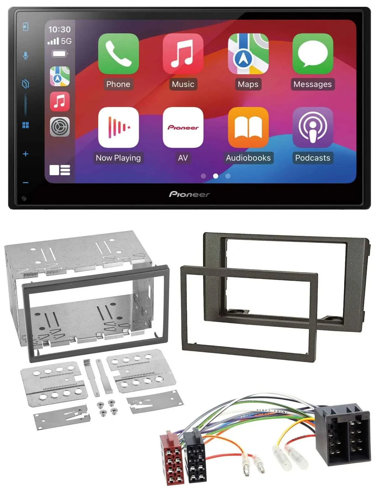 Pioneer DAB USB MP3 Bluetooth 2DIN Autoradio für Iveco Daily 06-14 dunkelgrau