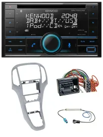 Kenwood CD 2DIN DAB USB MP3 Bluetooth Autoradio für Opel Astra J ab 2009 Platins