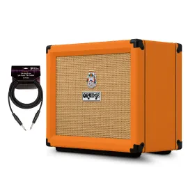 Orange Amplifiers Rocker 15 15W Combo Tube Guitar Amp with Guitar Cable Bundle