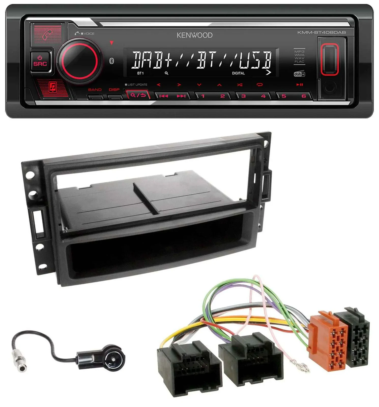 Автомагнитола Kenwood MP3, Bluetooth, USB, DAB для Chevrolet Corvette/Uplander (2005–2013)