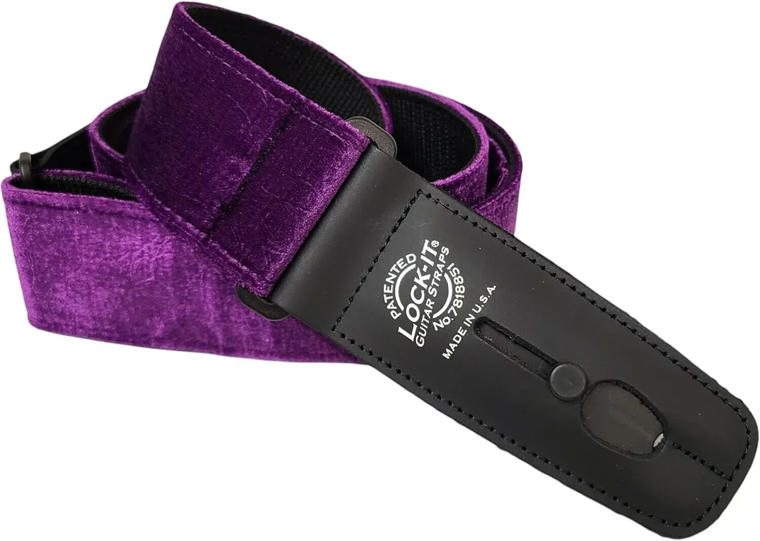 Ремень для гитары Henry Heller LIS-021CV2-PUR Lock-It Crushed Purple Velvet