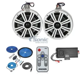 Kicker KMTC8W 150W 8” Tower Speakers System Package