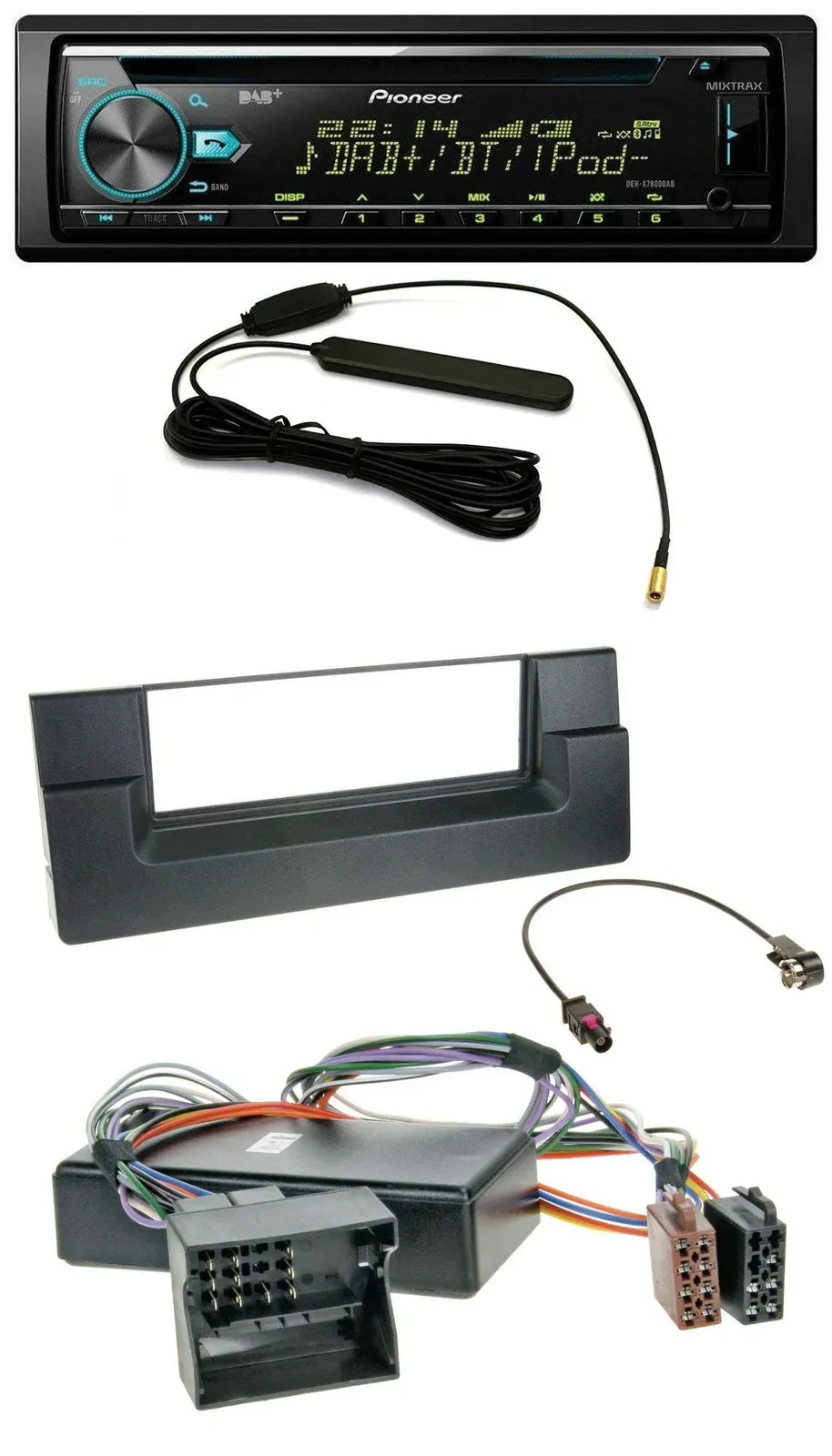 Pioneer CD MP3 AUX DAB USB Autoradio für BMW X5 E53 5er E39 Aktivsystem Quadlock