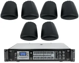 Потолочная акустика JBL Control 60PS/T Black с усилителем (6 штук)
