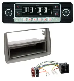 Dietz USB DAB MP3 Bluetooth Autoradio für Fiat Panda (169 2003-2012) grau