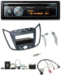 Pioneer Lenkrad DAB USB CD Bluetooth Autoradio für Ford C-Max Kuga dunkelgrau