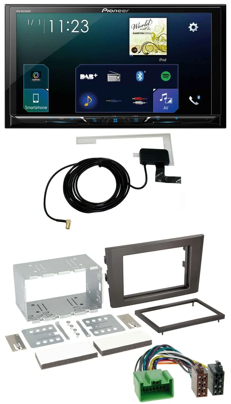 Pioneer 2DIN DAB USB MP3 Bluetooth Autoradio für Volvo XC 90 07-14 16 Pin