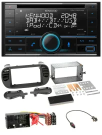 Kenwood CD 2DIN DAB USB MP3 Bluetooth Autoradio für Fiat 500 ab 12 soft touch