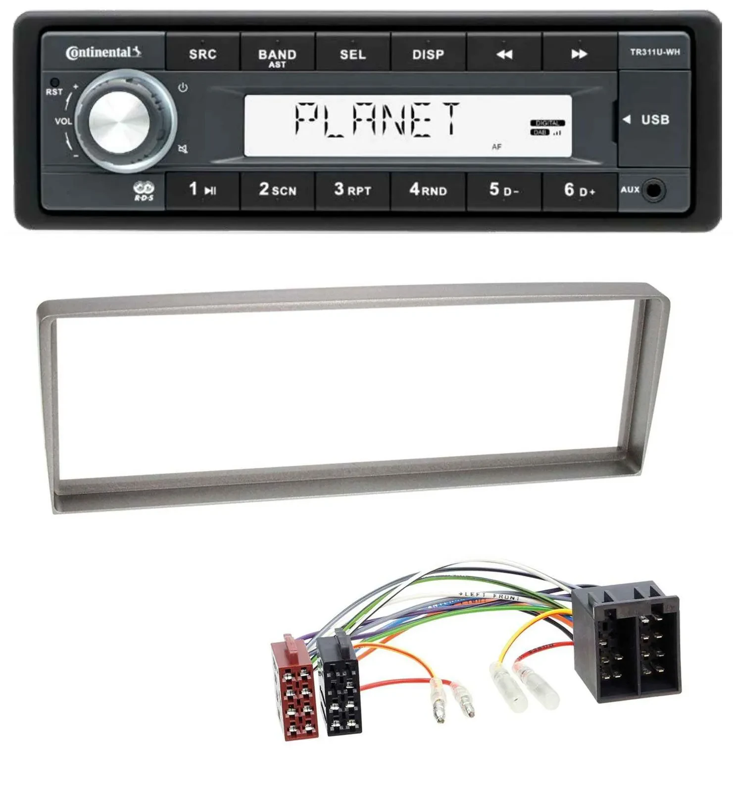 Continental USB MP3 AUX 1DIN Autoradio für Alfa Romeo 156 (2003-2005)