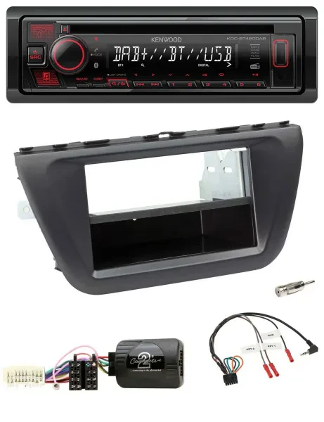 Kenwood Lenkrad CD USB Bluetooth DAB Autoradio für Suzuki SX4 (ab 2013)