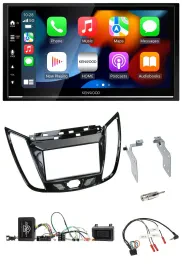Kenwood DAB USB Bluetooth 2DIN Lenkrad Autoradio für Ford C-Max Kuga Klavierlack