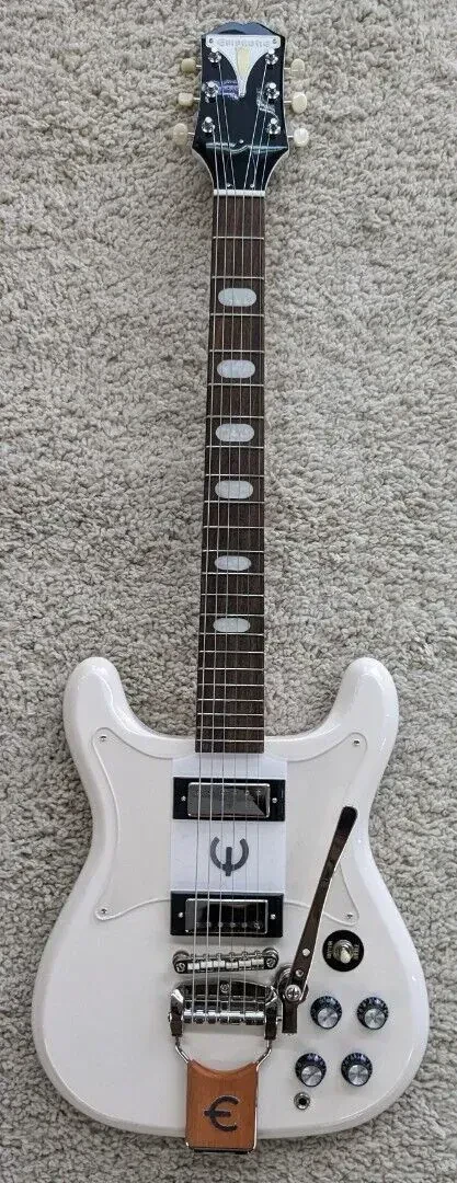 Epiphone Crestwood Custom Elect. Guitar, Laurel board, Tremotone, Polaris White