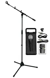 Rockville RMC-XLR High-End Metal Handheld Wired Microphones +Tripod Base Stand