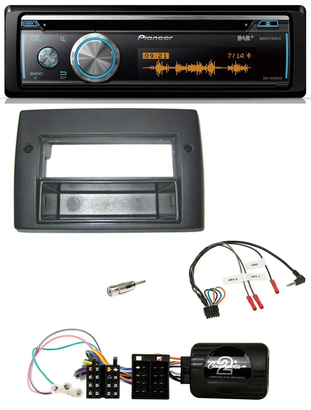 Автомагнитола для Fiat Stilo 2001–2007 Pioneer DAB, USB, CD, Bluetooth